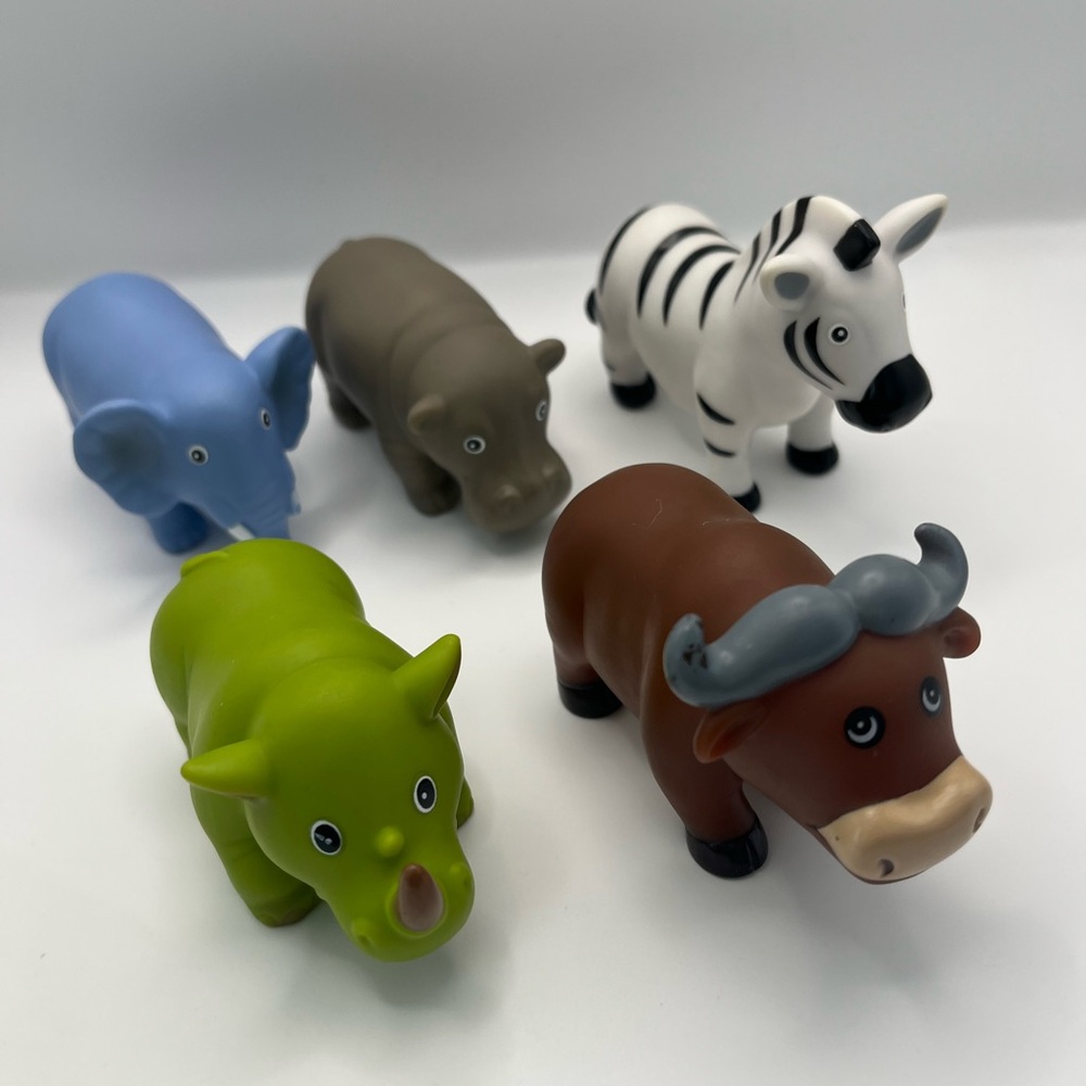 Elegant Baby Squirtie Set- Jungle Animals Figurine Toys Water